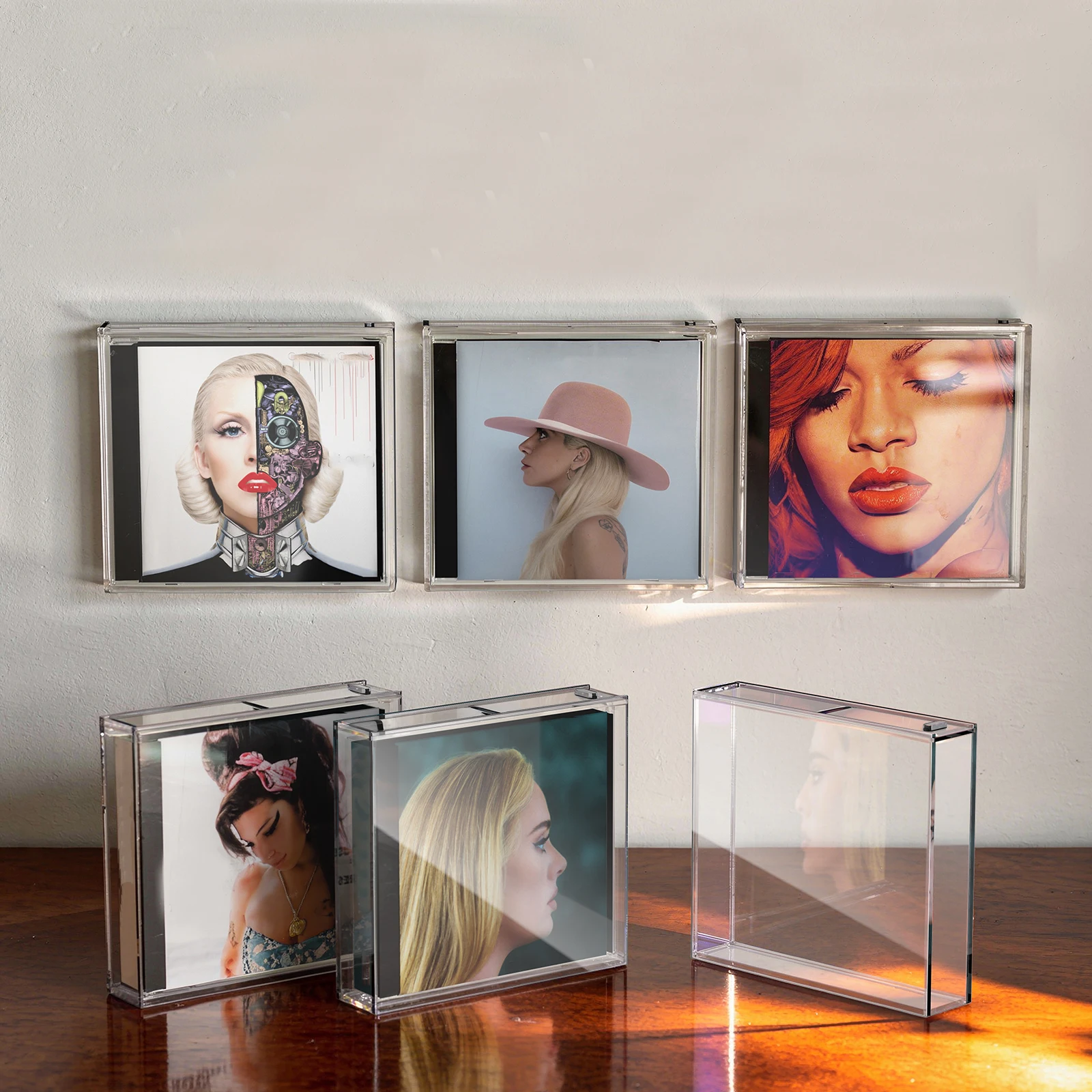For Chubby CD Transparent Base Dust Protection Cover Albums Hard Covers Suitable For Two-Disc/Three-Disc Thick Cd Albums