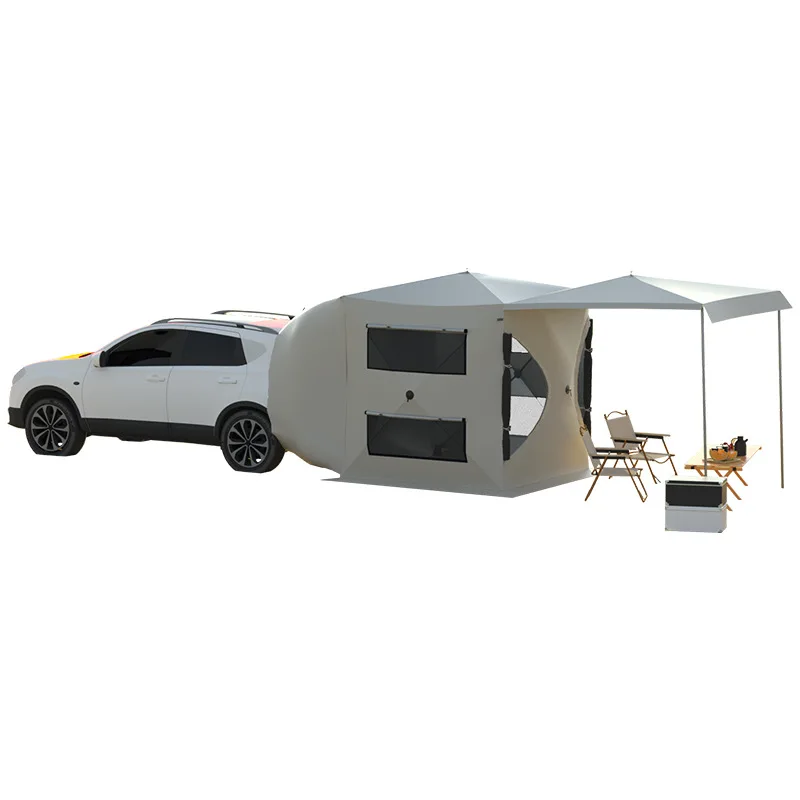 Rear expansion outdoor shading portable folding camping tent camping overnight long-distance self-driving tour equipment