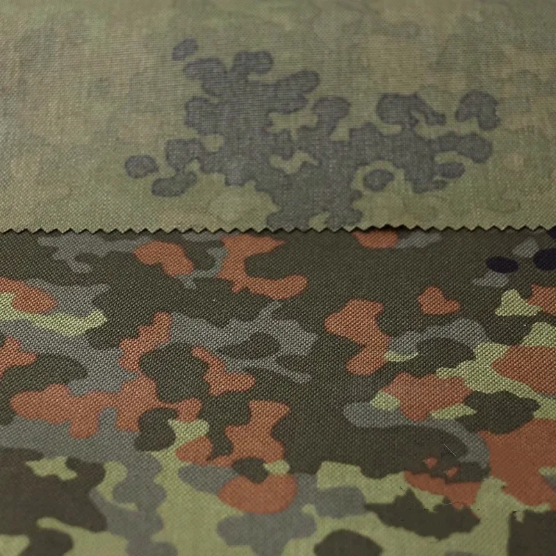 

500D 1000D Nylon Germany Flecktarn Camo Fabric Military Camo Cloth Wear resistant Waterproof DIY Luggage Tactical Vest Tent