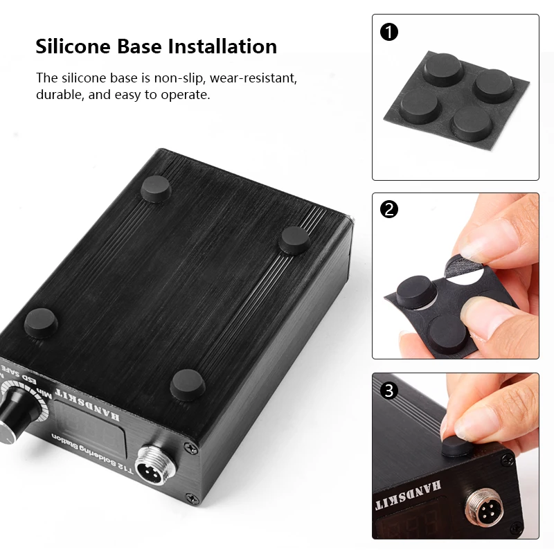 Handskit STC Soldering Station 100-500 Degree OLED Display 4Pin Temperature Controll With Soldering Wire Iron Tips Welding Tools