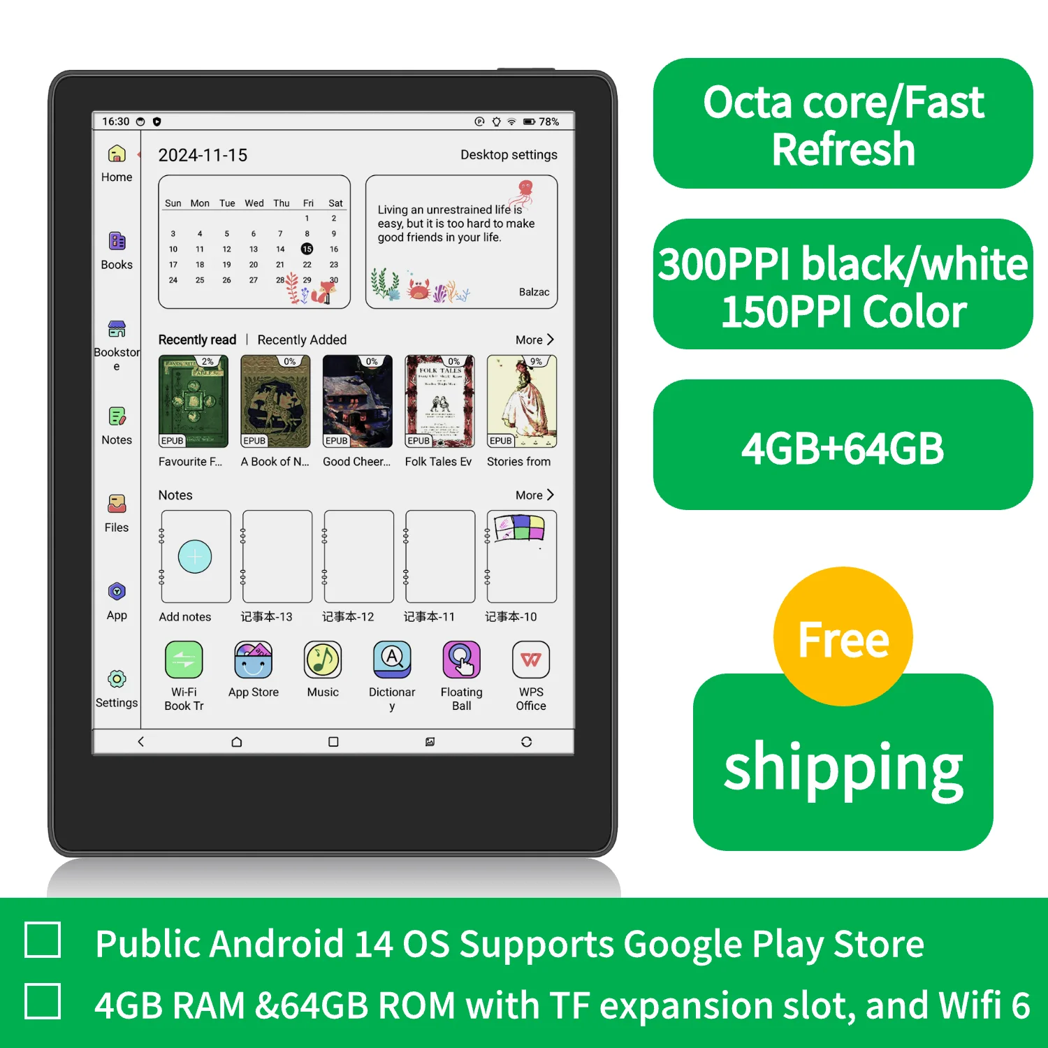 Meebook-M8CインチAndroid14電子書籍リーダー,カラーインク,Google