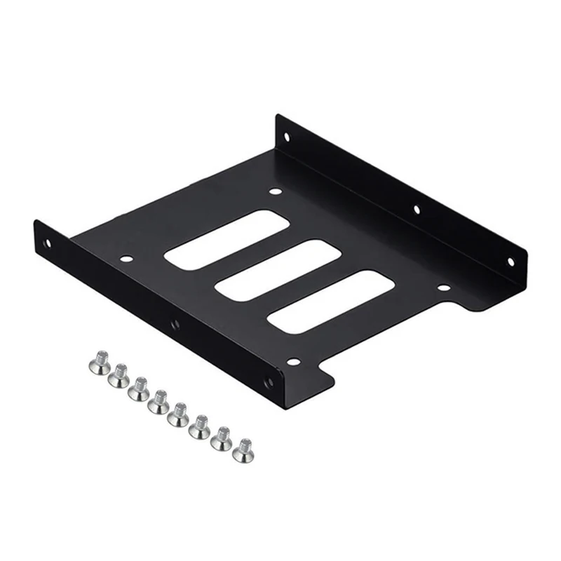 

Металлический кронштейн-адаптер SSD/HDD от 2,5 до 3,5 дюйма с SATA для корпуса ПК и мобильного использования — монтажный комплект портативного жесткого диска