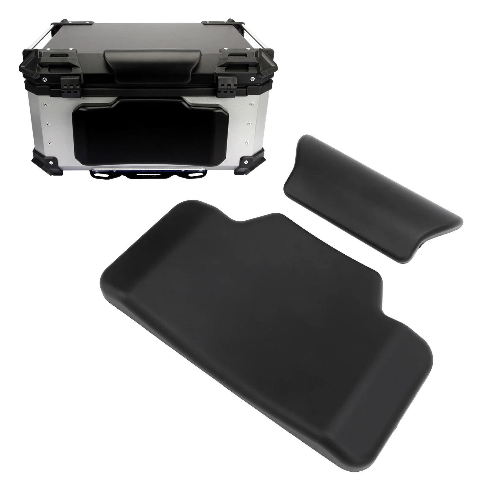Motorcycle Trunk Backrest Top Case Passenger Backrest Pad Comfortable Upper Lower Split PU Leather Sponge for 55L/65L Top Box