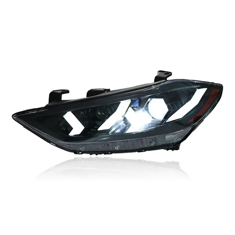 Lâmpada de cabeça para hyundai elantra led farol 2016-2021 faróis elantra drl sinal de volta feixe alto anjo olho lente do projetor
