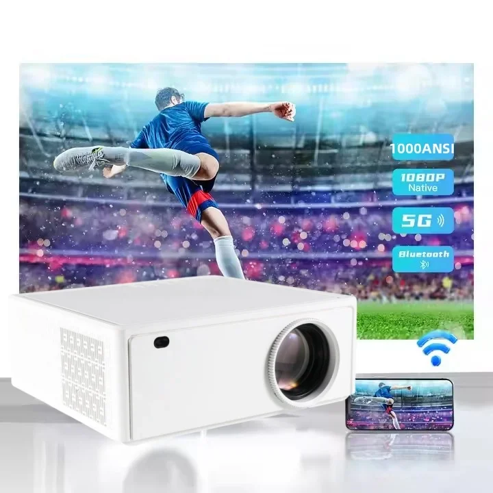 large projection video daylight projector Android smart 5G wifi bluetooth full hd projectors