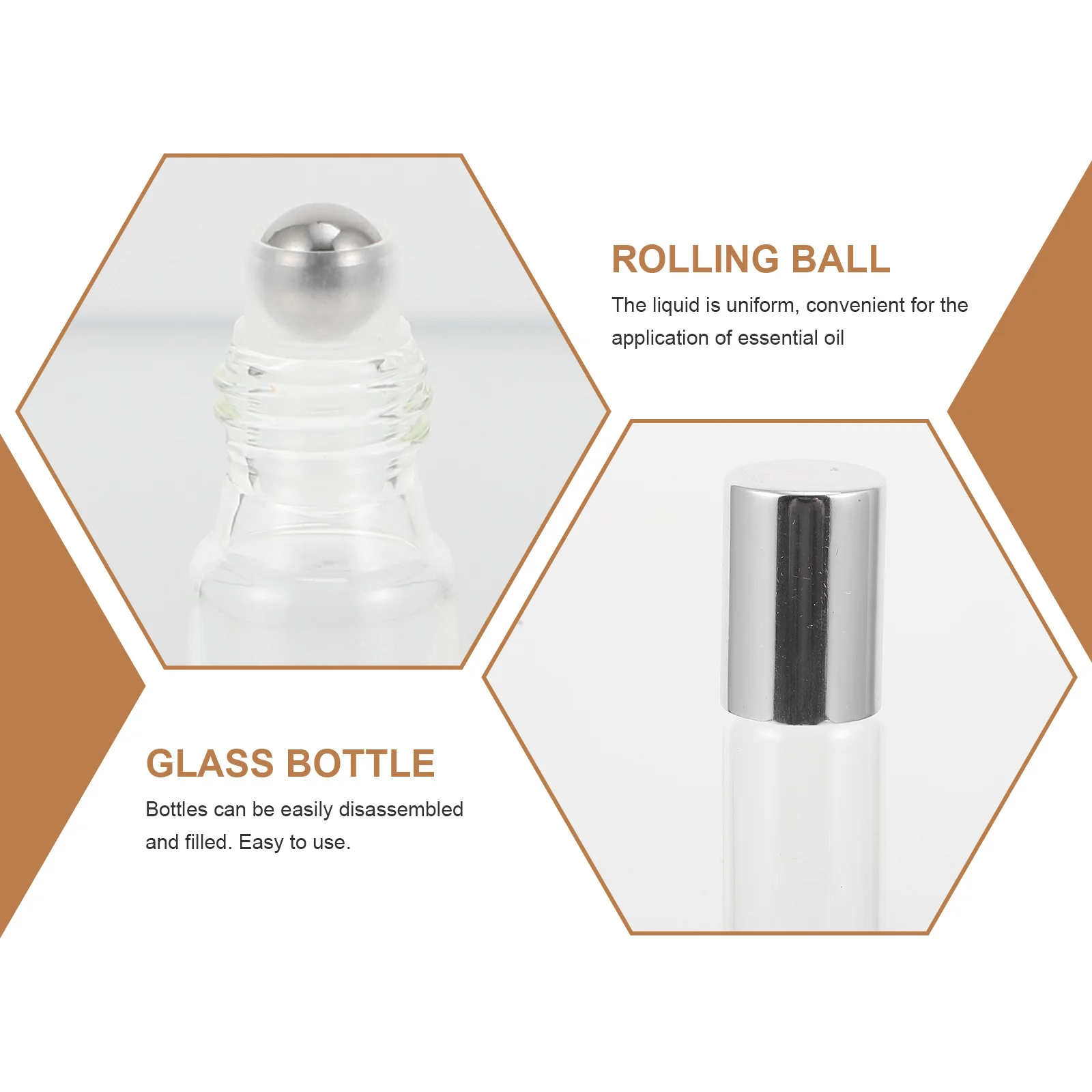 

20Pcs Essential Oil Roller Bottles Small Glass Leakproof Portable Perfume Containers Travel Sub Package Roller Bottle