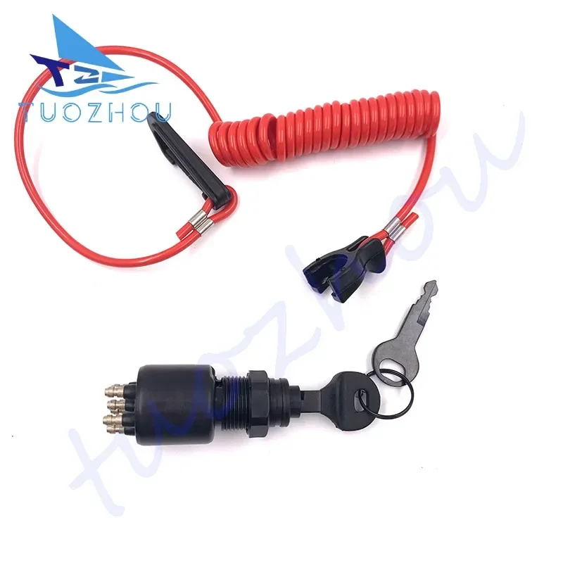 

Ignition Switch Key Safety Lanyard Lock Assembly for OMC BRP 1996 Up Johnson Evinrude 5005801 for Evinrude for Johnson