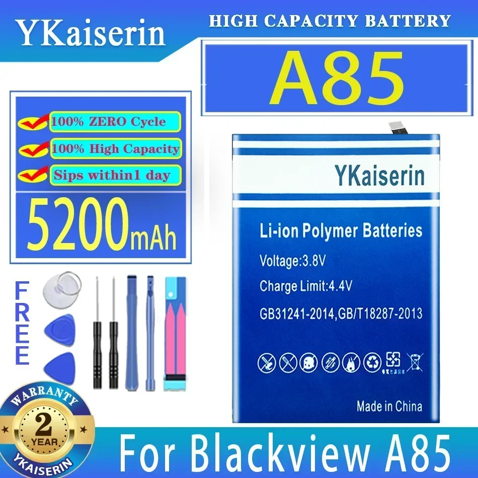 

YKaiserin Battery A85 (Li416587JLY) 5200mAh For Blackview A85 Bateria