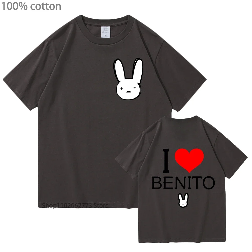 سيئة الأرنب قميص أنا أحب بينيتو تي شيرت UN VERANO SIN TI تي شيرت الرجال الهيب هوب تي شيرت 100% القطن الشارع الشهير المرأة الصيف التي شيرت