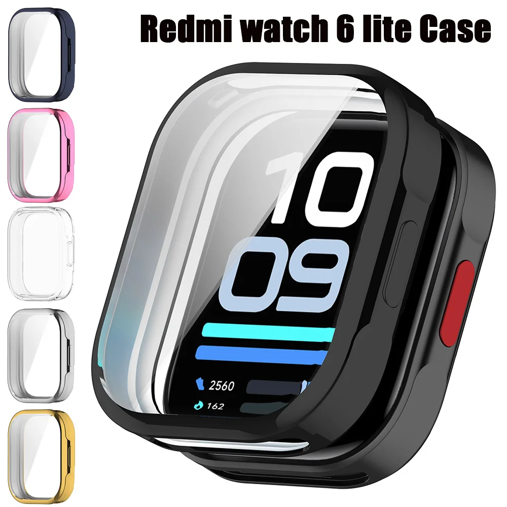 TPU Soft Case For Redmi Watch 6 Lite Anti-Scratch Frame Shell All-Around Protective For Xiaomi Redmi 6Lite Protector Accessories