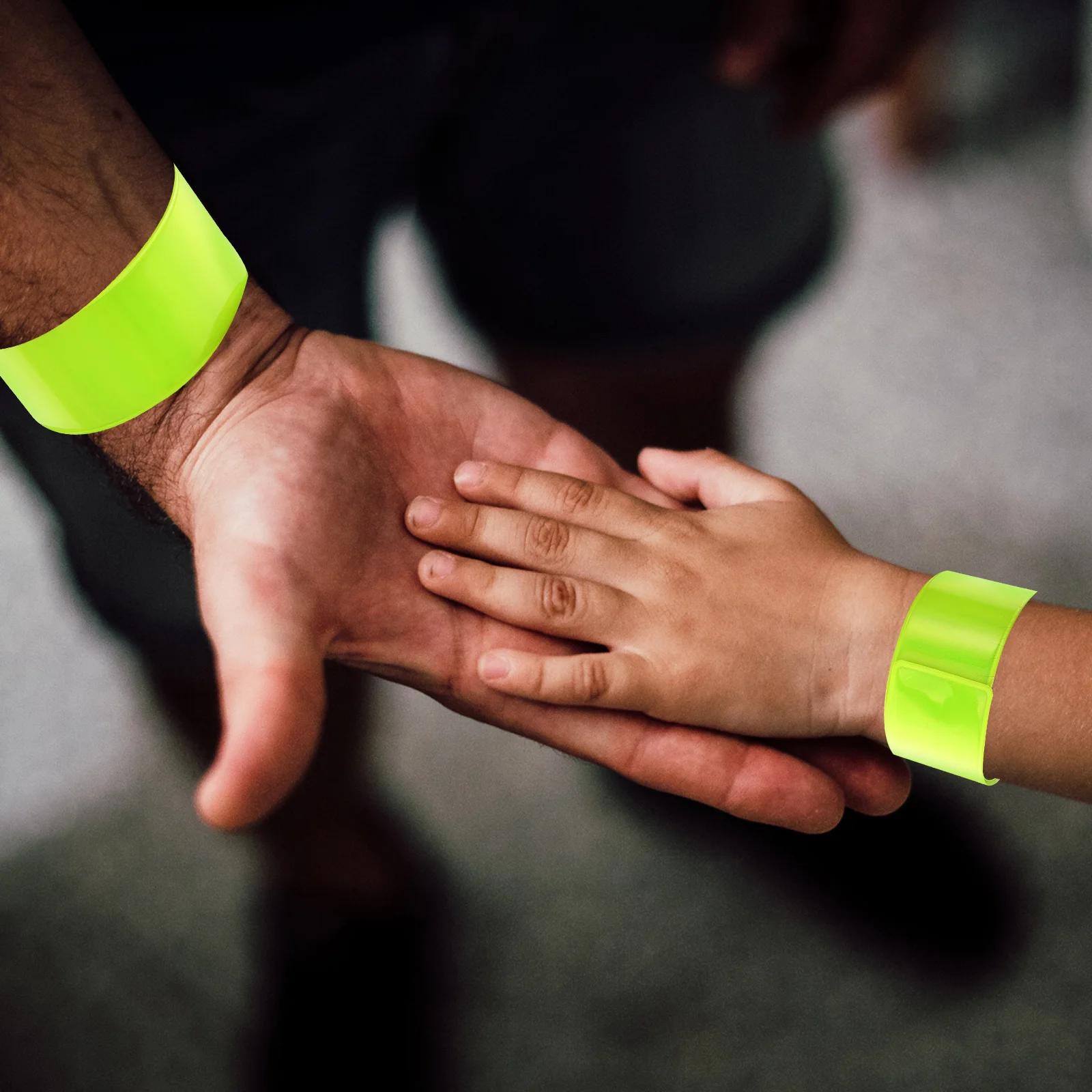 

6pcs Reflective Slap Bracelets Wristbands Armbands Fluorescent Green High Visibility Safety Bands for Cycling Jogging Outdoor