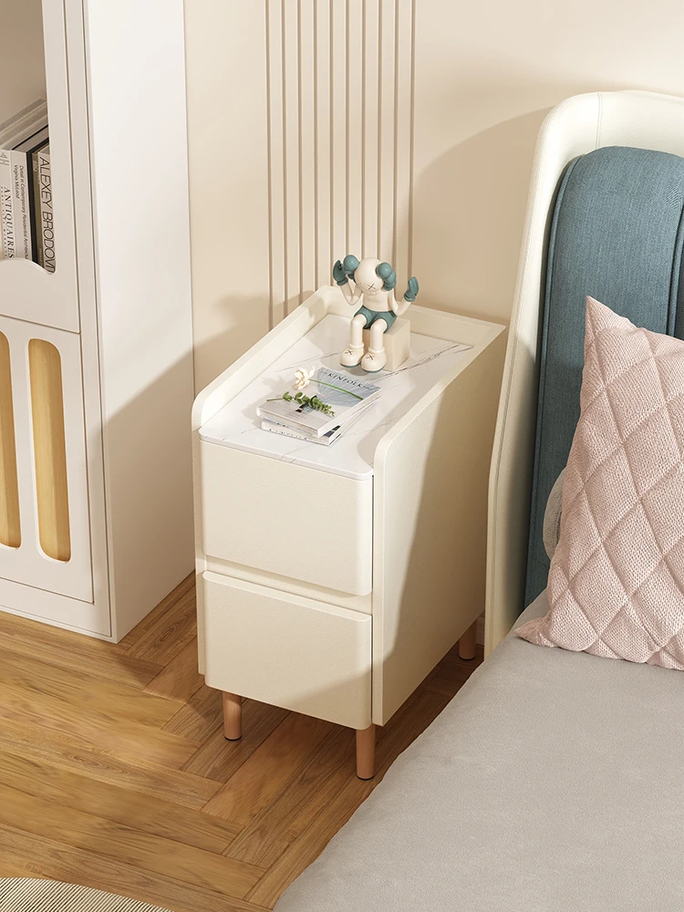 

Small bedside table simple modern light luxury mini narrow cabinet, small cabinet, ultra-narrow bedside storage cabinet