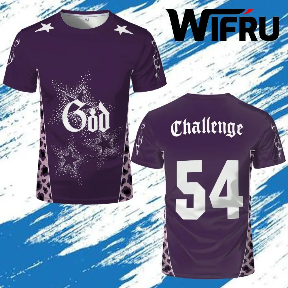 

Summer New Breathable Sports T-shirt Gothic Style Digital Jersey Top Street Trend Outdoor Sports Round Neck Short-sleeved Top