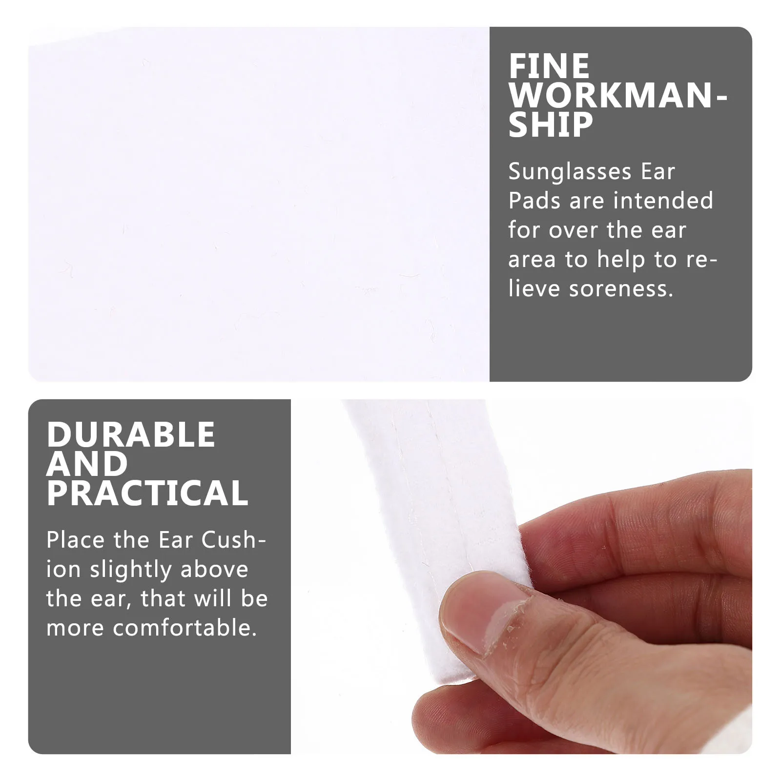 

6pcs Sunglasses Pads Washable Reusable Comfortable Ear Cushions For Facial Mask Pain Relief Protective Ear Wraps