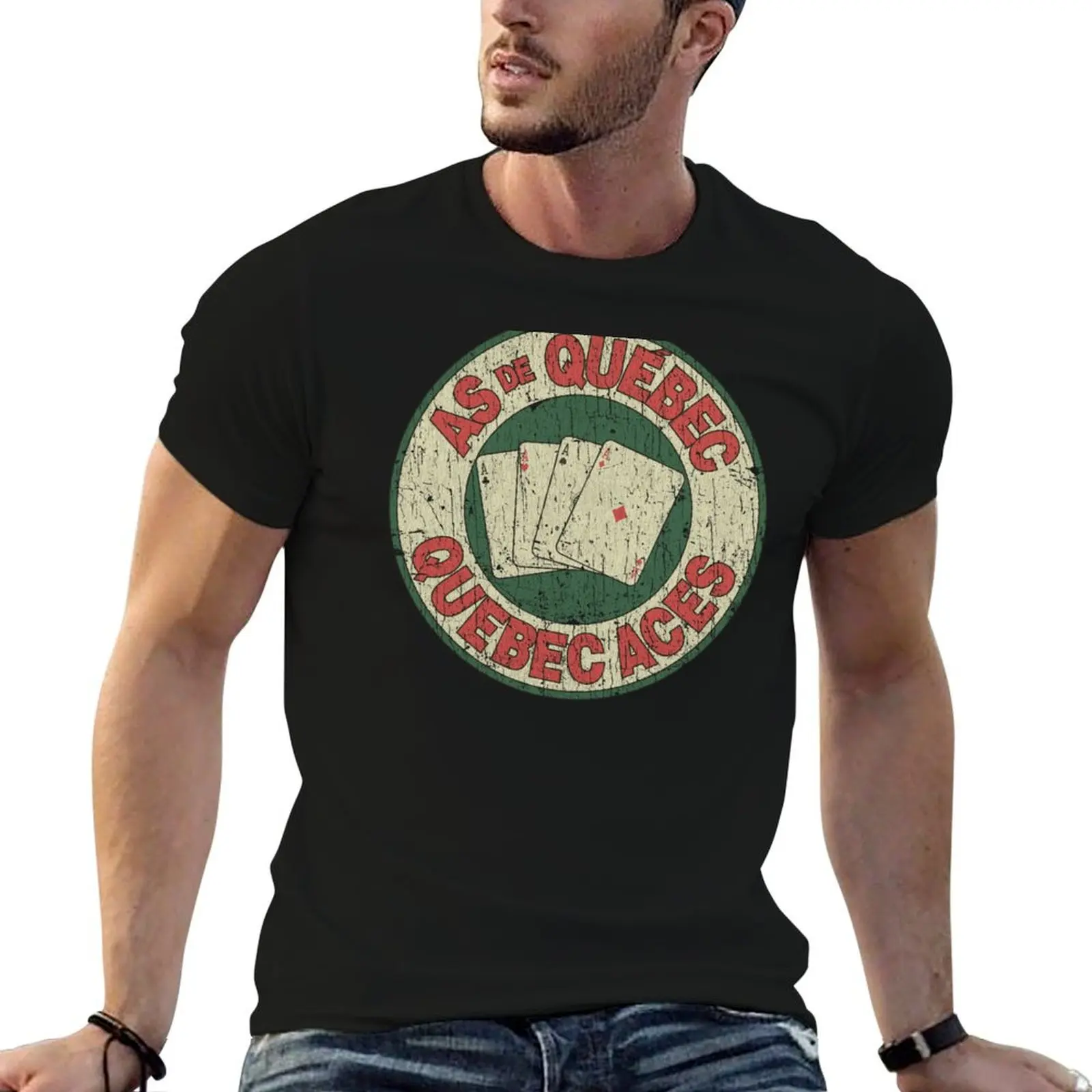 

Quebec Aces Hockey 1928 T-Shirt graphic shirts quick-drying tees anime tshirt mens graphic t-shirts big and tall