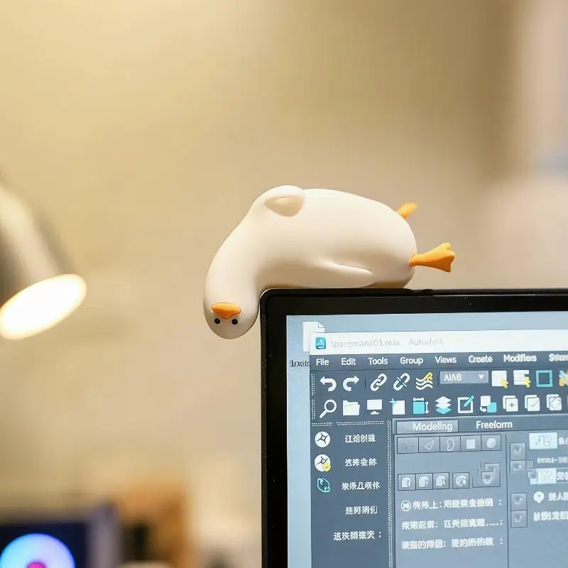 Animal Themed Cute Duck Bookend Decorative Non-Slip Book Holder for Study Room Bedroom Bookshelf Desktop Decor Gift