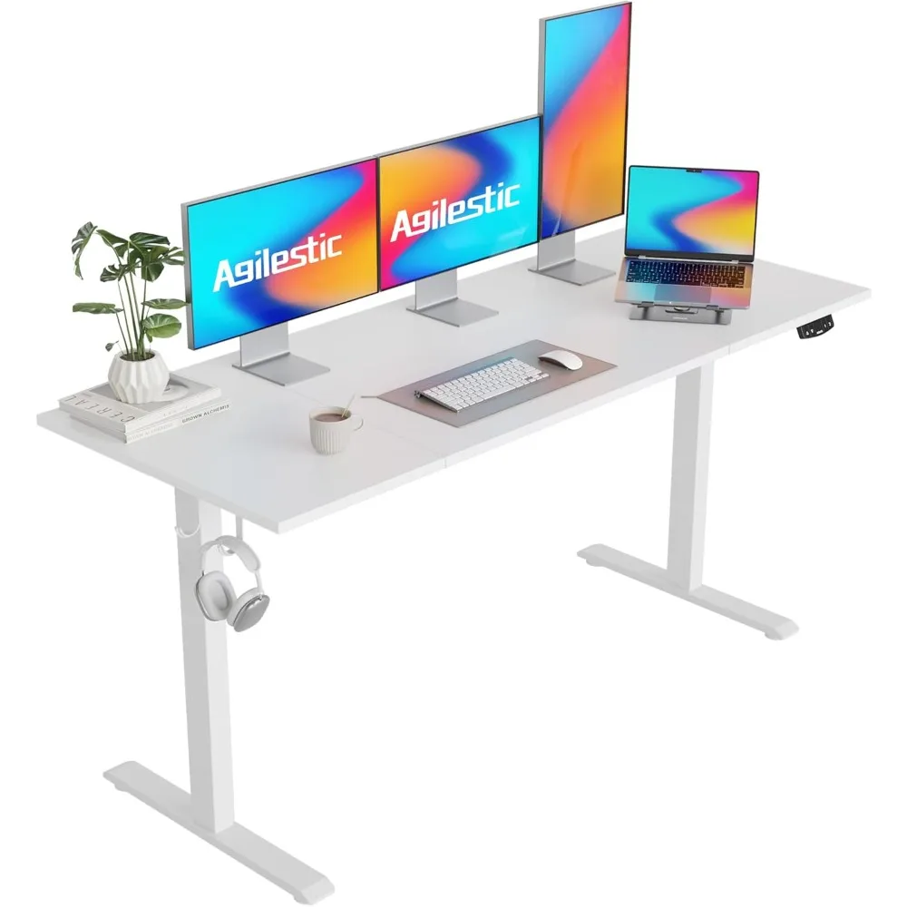 Electric Standing Desk, Large 63 x 24 Inches Height Adjustable Desk, Sit Stand up Desk for Work Office Home