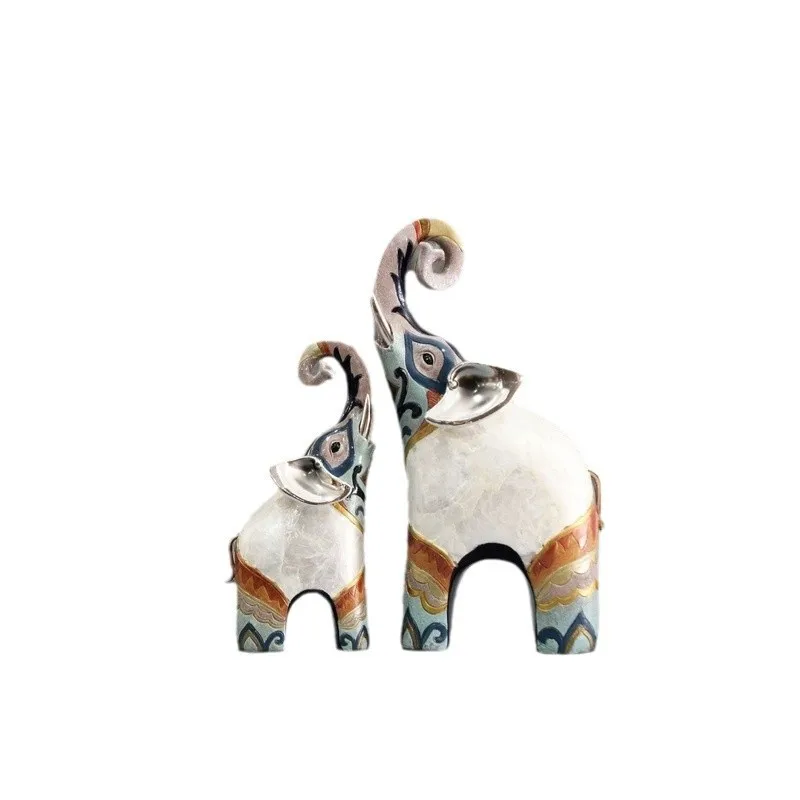 

Home ornaments South East Asia wind painted shells elephant handmade hotel decoration