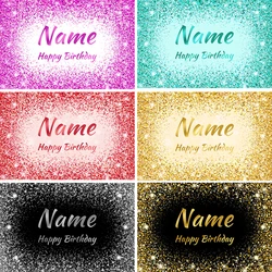 Birthday  Theme Party  Background Name Text Pink Golden Customize Anniversary Banner Photography Studio Props Decorations  Gift