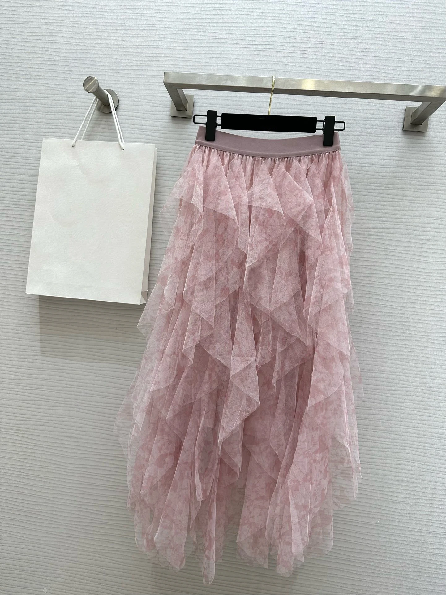 EVACANDIS High Quality Floral Printing Pink Midi Skirts Women New A-Line Pleated Sweet Elegant Chic Casual Fairycore Office Lady