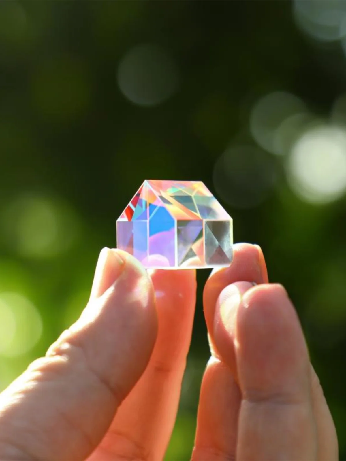 Sun catcher Aurora cabin color prism multi-sided cube pyramid regalo di compleanno ultra-mini