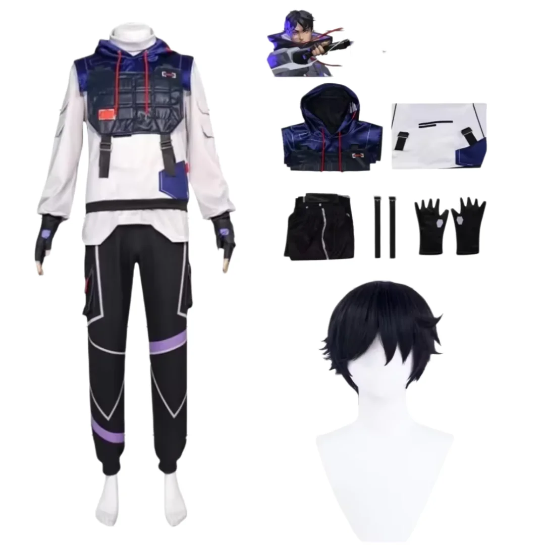 

ISO Cosplay Game VALORANT Costume Wig Halloween Anime Clothes Uniform