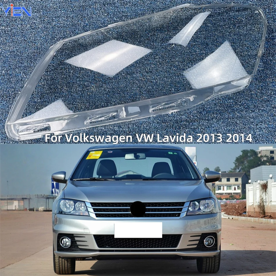 For Volkswagen Vw Lavida 2013 2014 Accessories Auto Shell Glass Lamp Cover Car Front Headlight Lens Cover Lights Shell