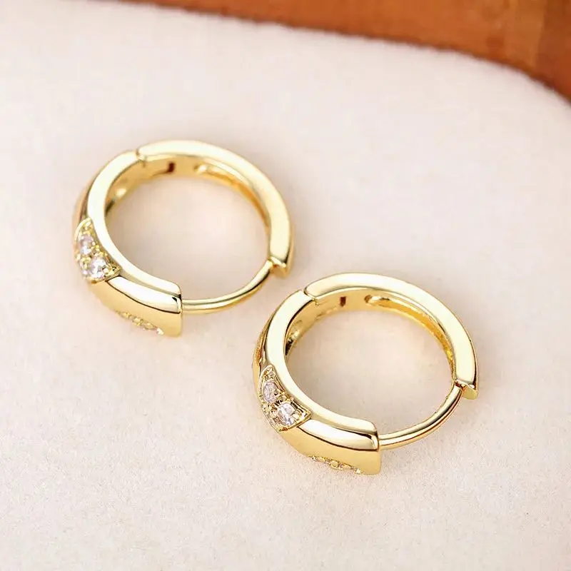 High end design, personalized luxury, attending banquets with inlaid zircon ear clasps, women's socialite style, fashionable acc