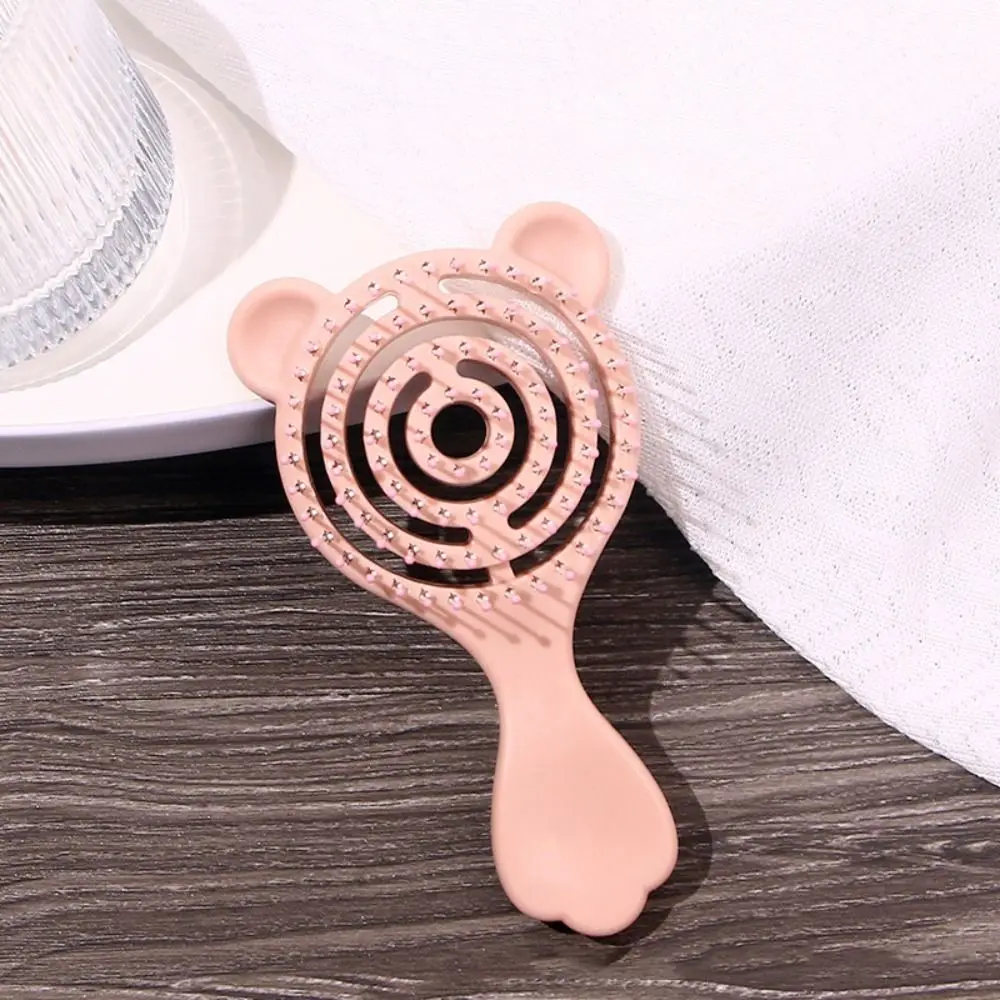 Wet and Dry Children's Hair Combs Portable Soft Pins Styling Tools Hollow Ribs Comb Bear Styling Comb