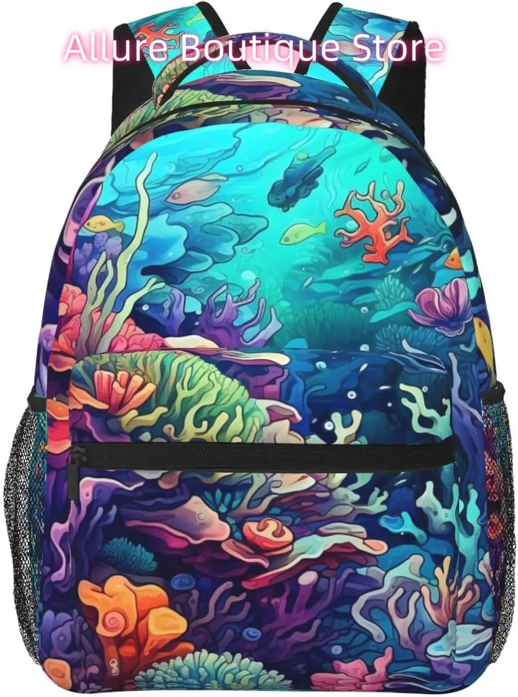 

laptop bag back to school Cute Underwater World Lightweight Laptop Backpack Lightweight Multipurpose Travel Casual Daypack Unise