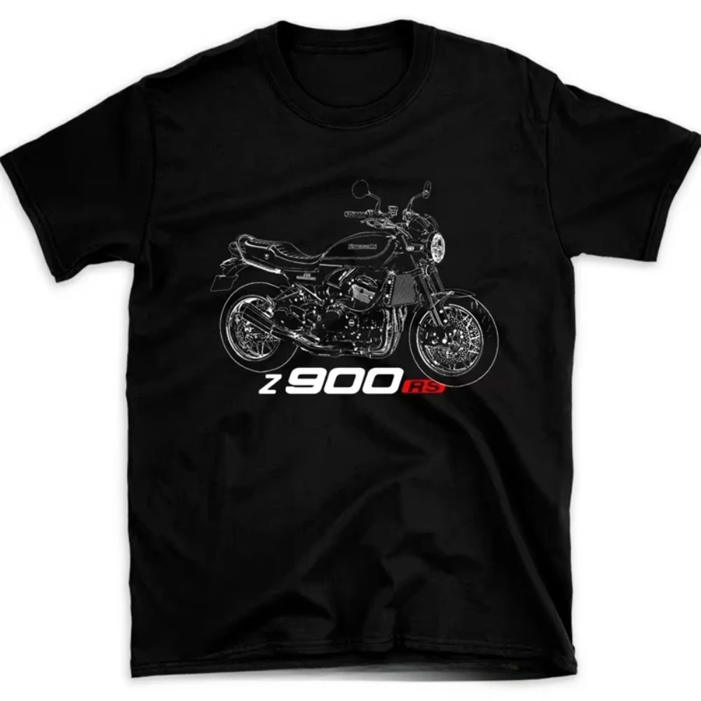 

2025 New Oversized Z900 RS Japanese Motorcycle Classic TShirt Graphic Tshirt Cotton O-Neck Motorcycle T-Shirt Summer Casual Tees