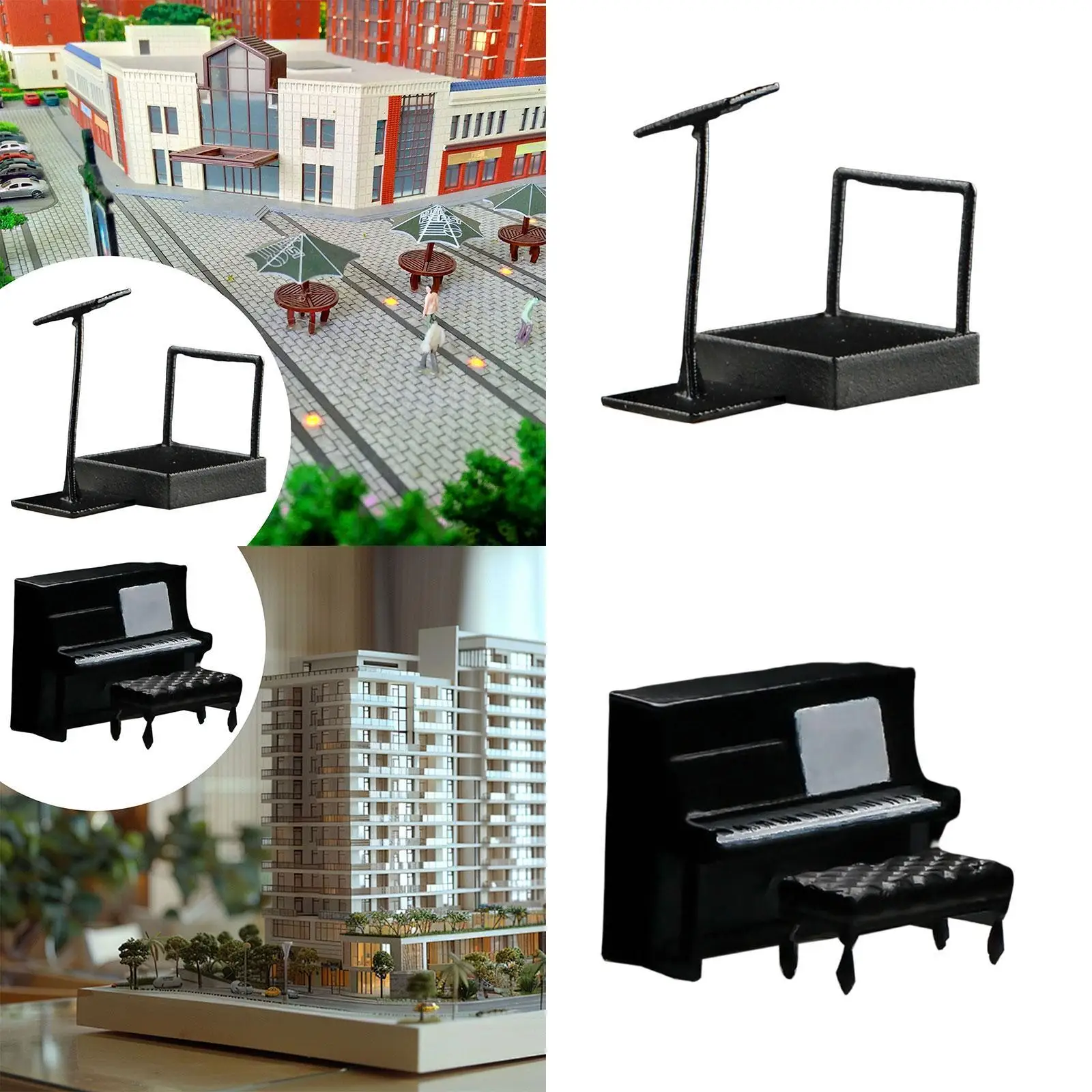 1/64 Scale Miniature Scenes Dioramas Simple Decoration Outdoor Realistic Trains Architectural Tiny Model Resin Figure Model