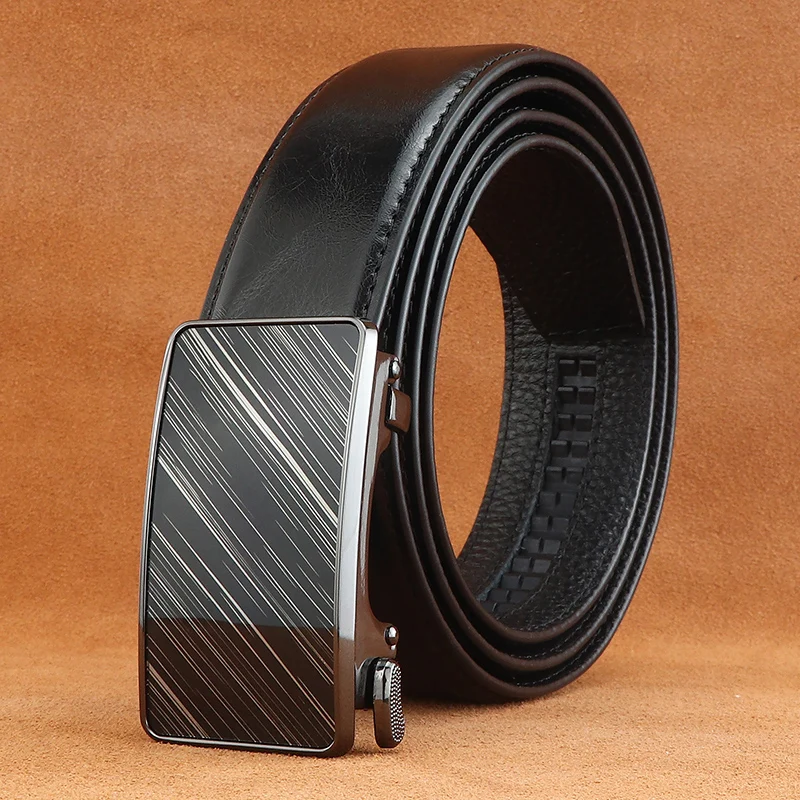 

High Quality designers mode avec boucle automatique pour hommes grey light luxury genuine leather, belt young