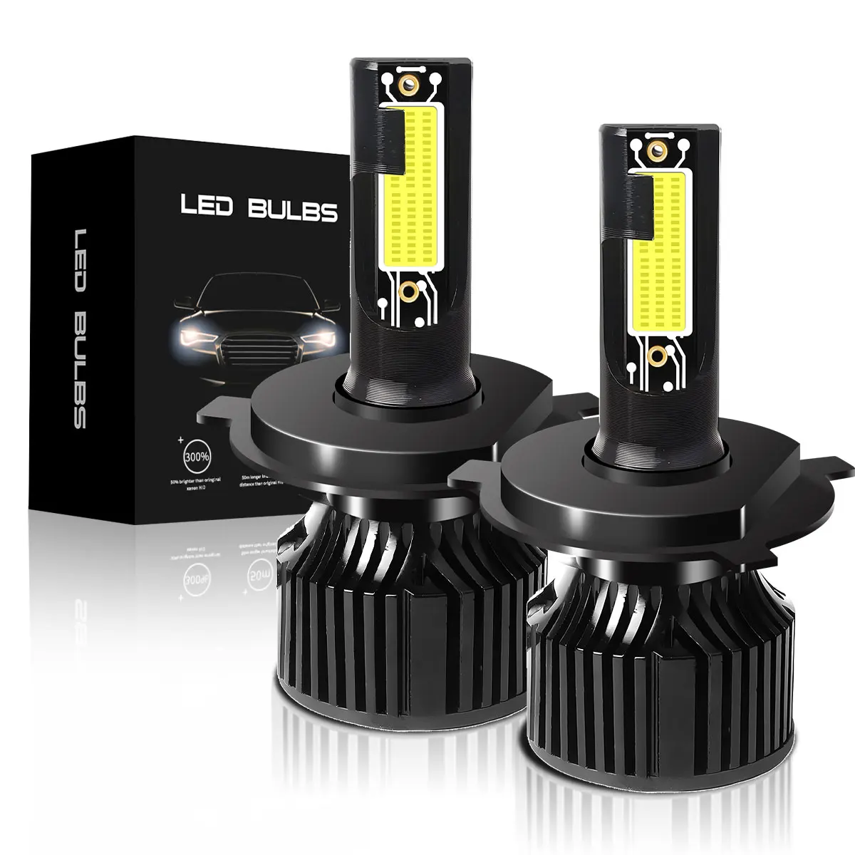 

Upgrade Your Car Lights with HB2 9003 H4 LED Headlight Bulbs 12V 6000K 12000LM High Low Beam