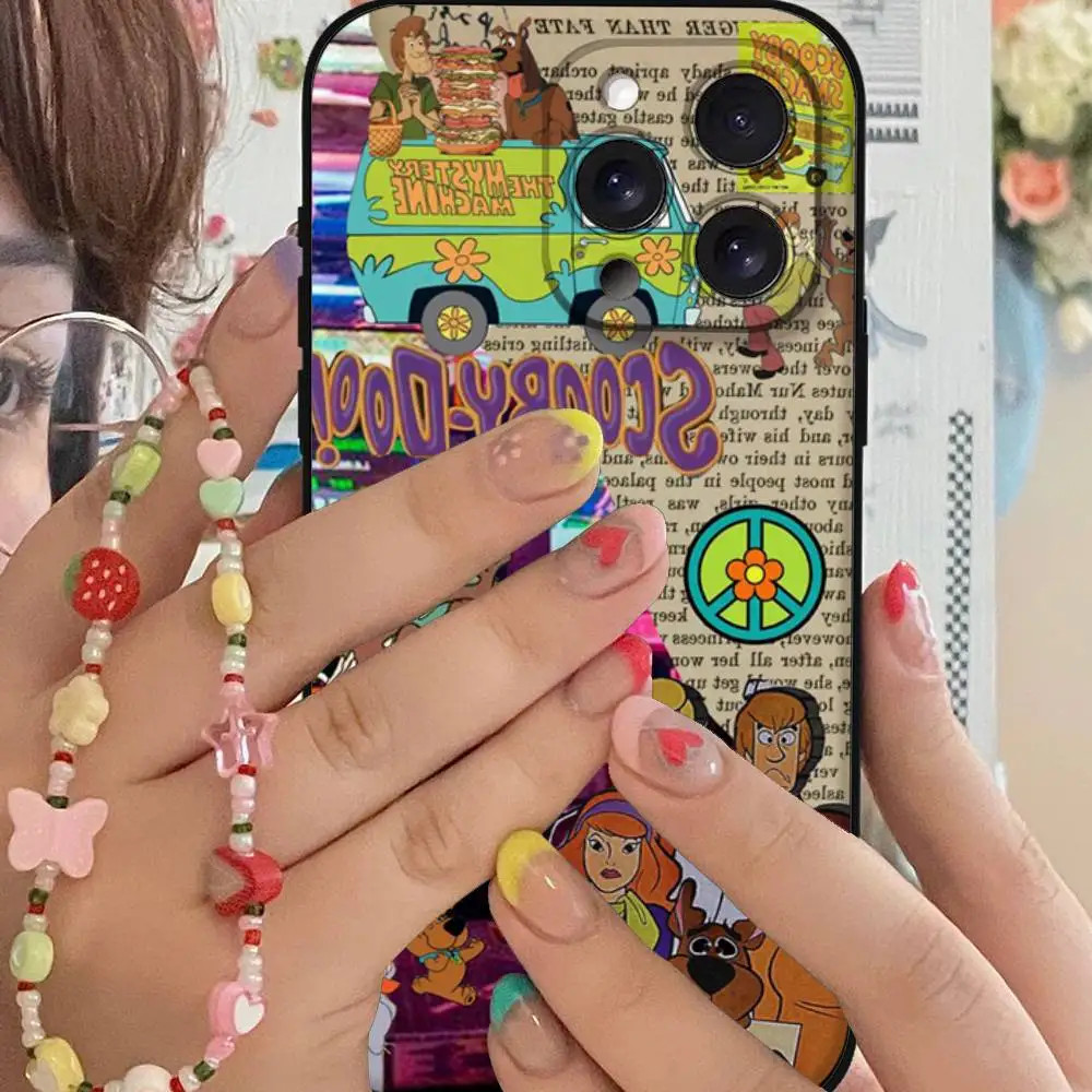 حافظة هاتف كارتونية S-Scoo-bys-D-Doo غلاف أسود لهاتف آيفون 17/16/15/13/14 Pro Max/ 11Plus/X/Xr/Xs Max/12 نماذج متوافقة صغيرة #5