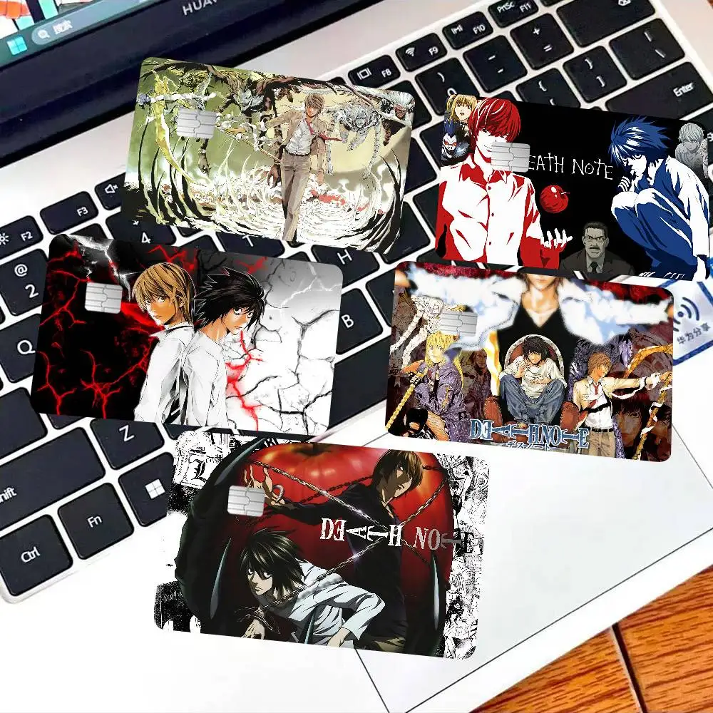 Anime Death Note Cartoon Credit Card Skin Stickers for Bank Card Bus Metro Card Sticker Waterproof Women Gift