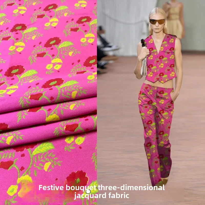 

Окрашенная в пряжу жаккардовая ткань для дизайна одежды, комплект платьев, тканая парчовая ткань для шитья своими руками, одежда для родителей и детей, ткань на метр