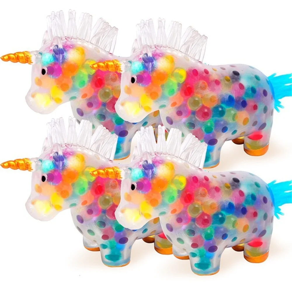 Balles anti-Stress Squishy licorne pour enfants, avec Focus et autisme, animaux extensibles, jouet anti-Stress, cadeaux de fête, jouets Fidget Squishy