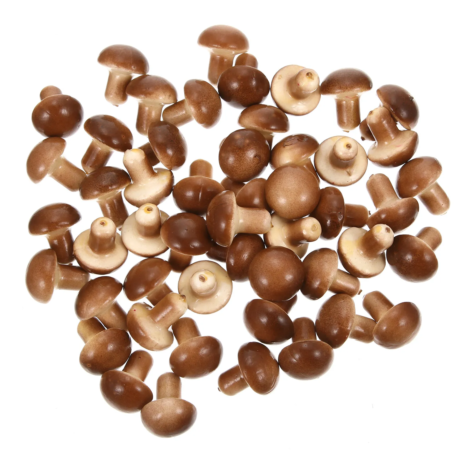 50Pcs Micro Mushroom Sculptures Foam Mini Landscape Ornaments for Indoor Decor Tabletop Display Bonsai Arrangement Vivid