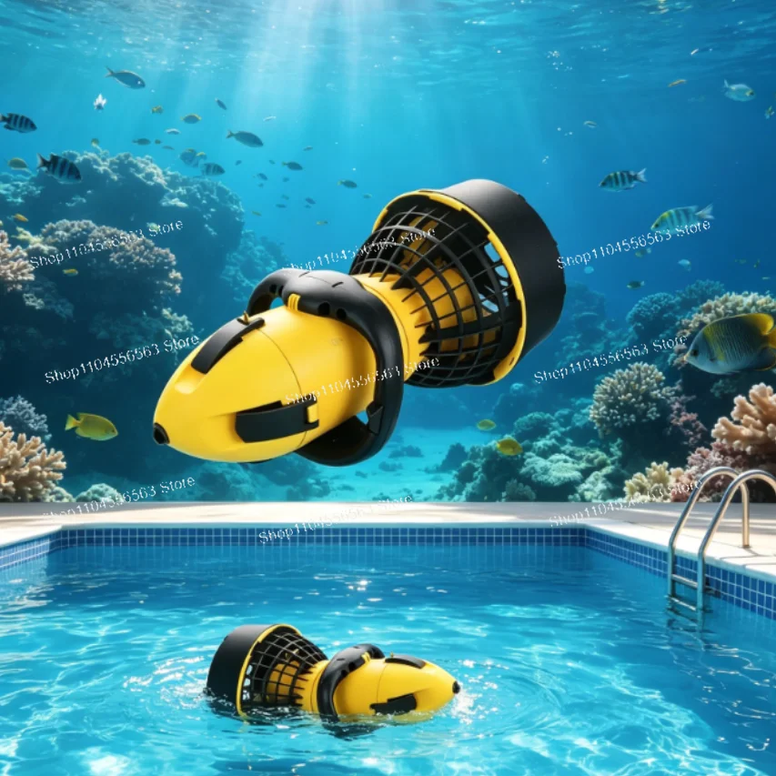 Electric Underwater Scooter - 500W Dual-Speed Water Propeller for Diving & Pool Sports