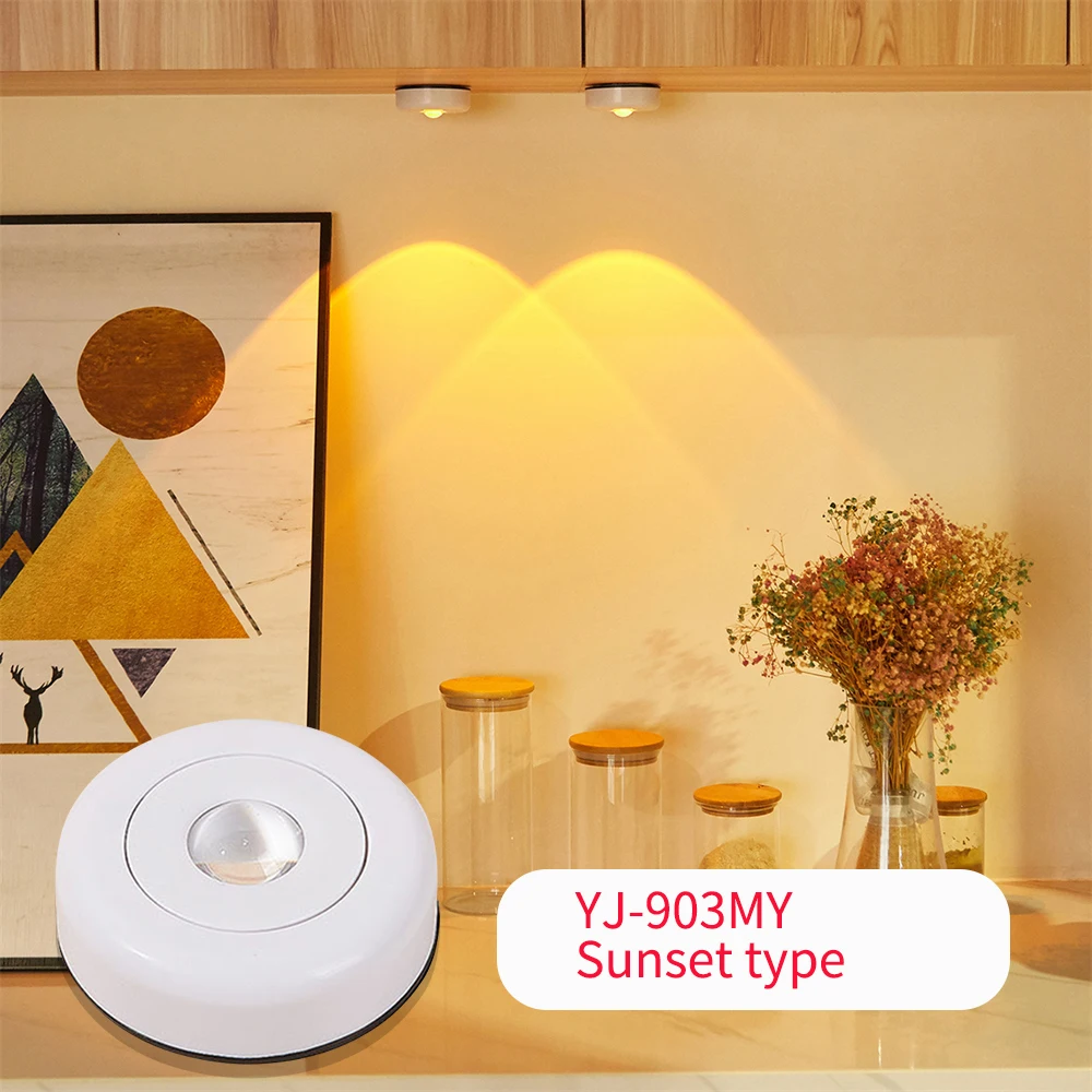 Led Cabinet Lights Night Light Battery Powered Closet Night Light Atmosphere Lamp Sunlight Touch Lamp Wall Lamp