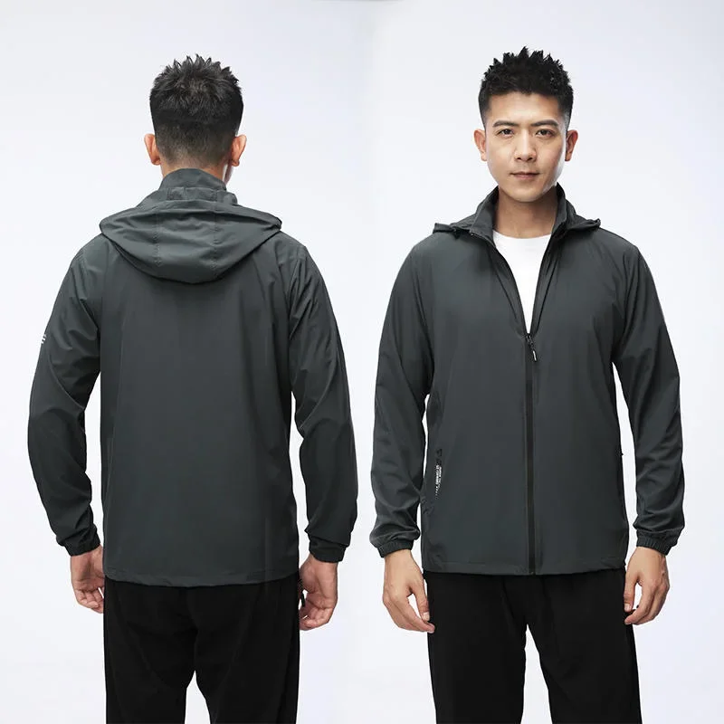 

Winter Hoodies Sport Shirt Men Hat Zipper Running Jackets Fitness Gym Sports Clothing Sport Top Men's Sportswear