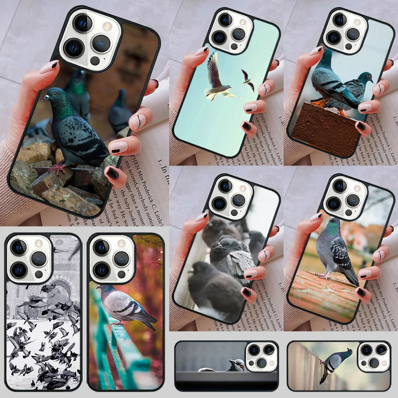 Pigeons Collage Phone Case cover For iPhone 14 13 15 16 Pro Max Coque 12 11 Pro Max For Apple 8 PLUS 7 6S fundas