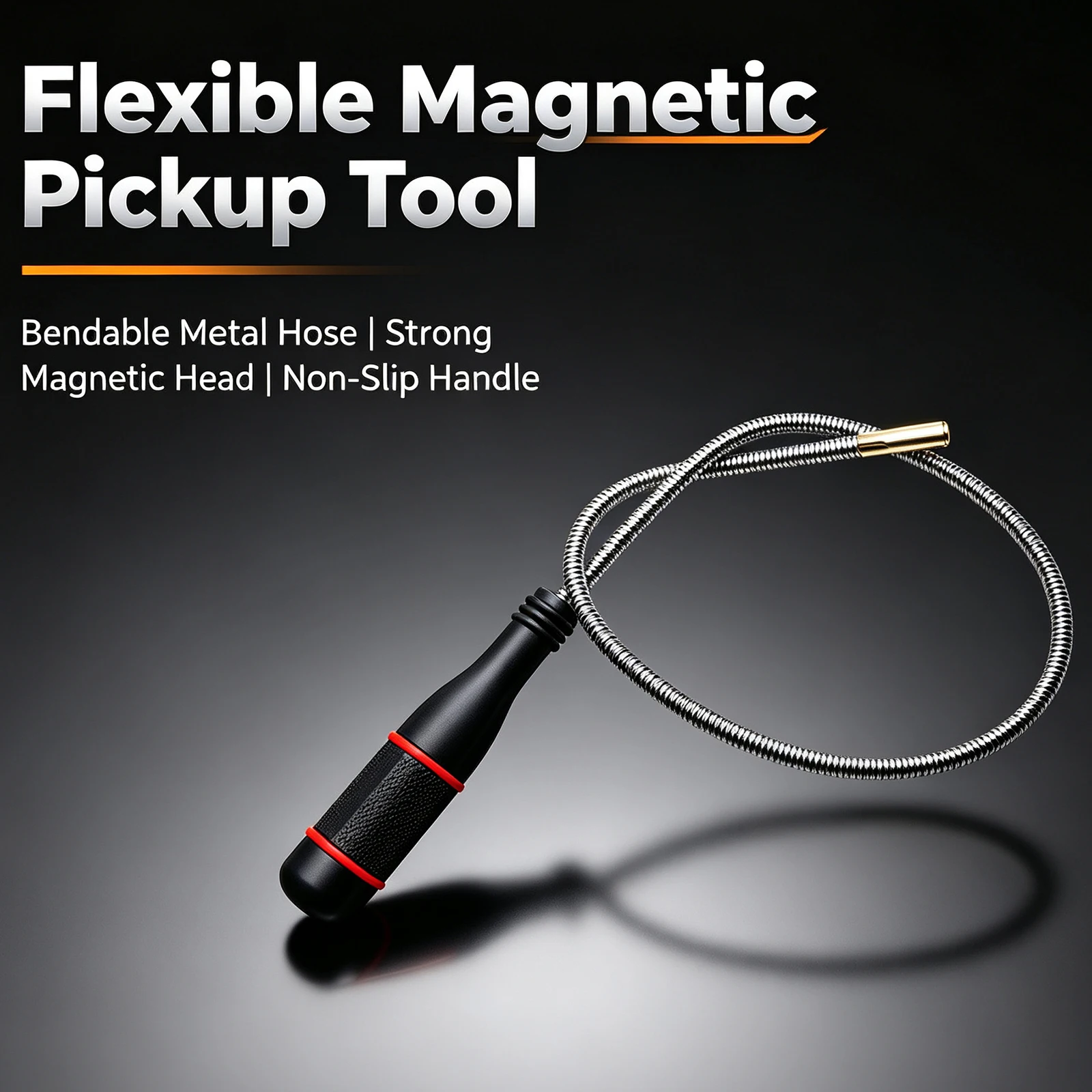 Foldable Strong Magnetic Pickup Tool Metal Flexible Pick Up Tool Suction Bar Magnet Spring Grip Grabber Portable Hand Tools