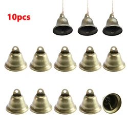 10pcs 38mm Cat Dog Collar Brass Bells Vintage Bronze Pet Necklace Pendant Christmas Tree Jingling Bells DIY Craft Wind Chimes