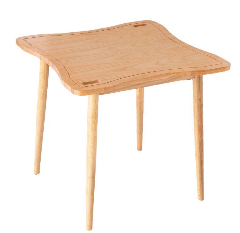 طاولة طعام متعددة الوظائف من الخشب الطبيعي مكونة من 4 مقاعد وطاولات مربعة حديثة لمنزل الرضاعة المسنين #2