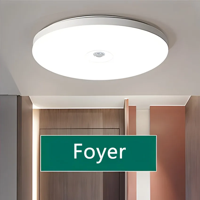 LED Ceiling Light with Motion Sensor Human Infrared Sensing Light Staircase Garage Corridor Warehouse Indoor Lighting Fixtures