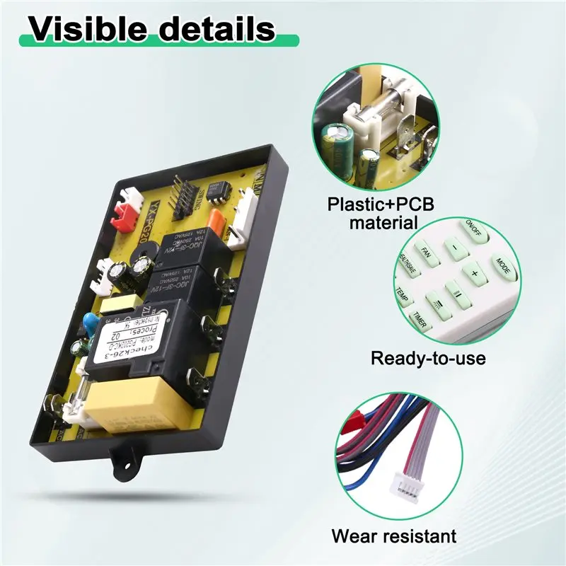 [B24B!】 PG202KC-D For Fixed-Frequency Wall-Mounted Air Conditioner Replacement Control Board With Display Only