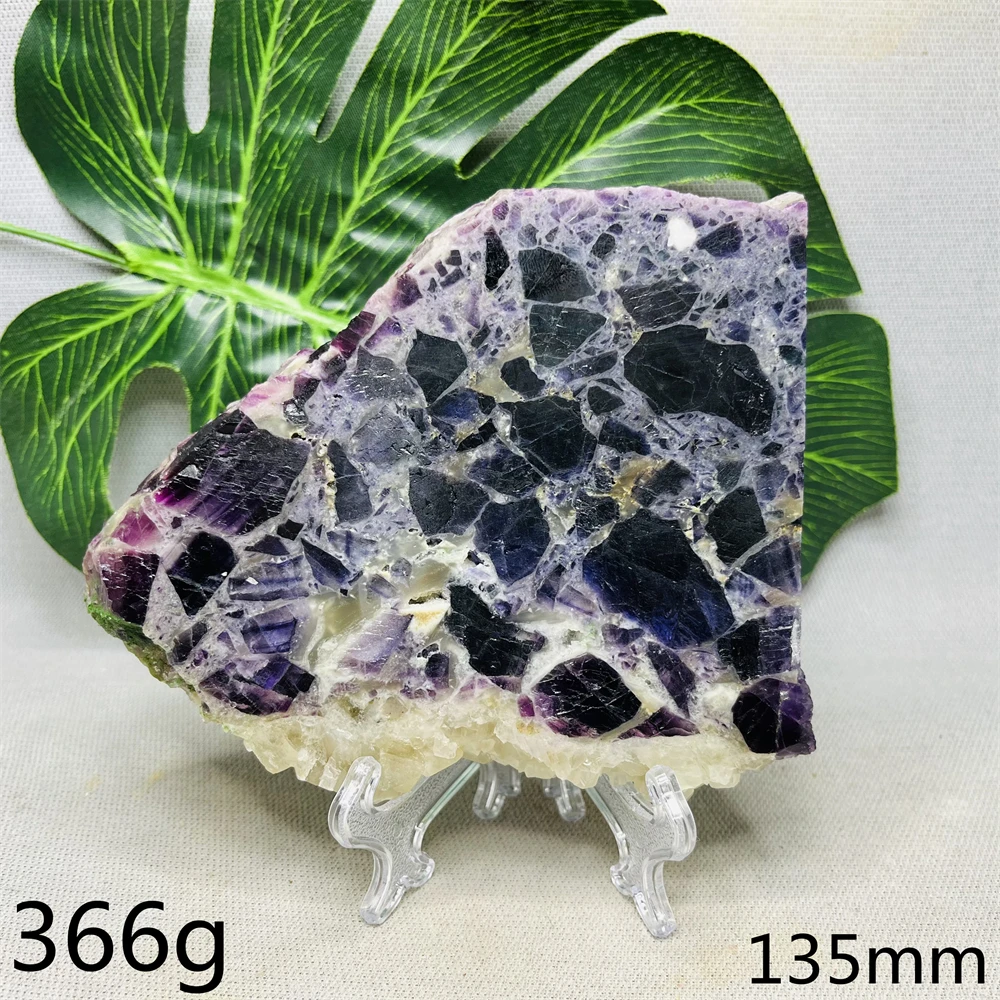 Natural Gem Rainbow Crushed Crystal Fluorite Slice Original Mineral Specimens Spiritual Gifts Home Room Decoration Stone Healing