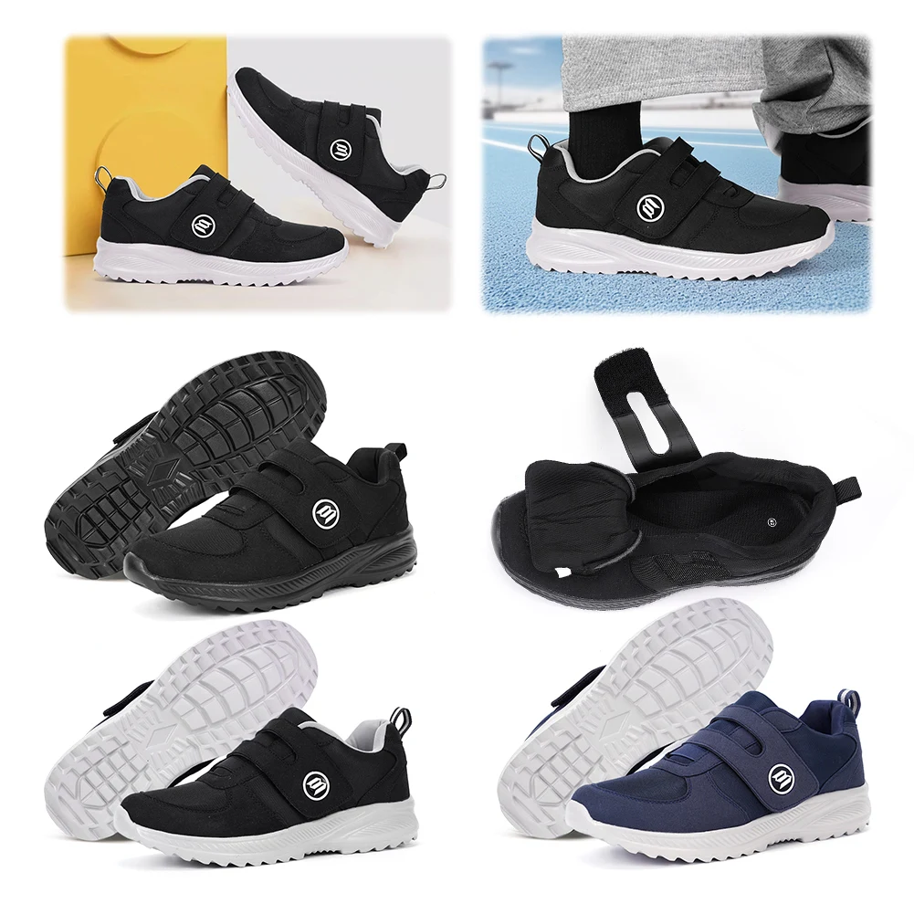 

Diabetic Shoes Wide Walking Shoes with Adjustable Closure Slip-On Orthopedic Shoes Hook and Loop Sneakers for Swollen Feet